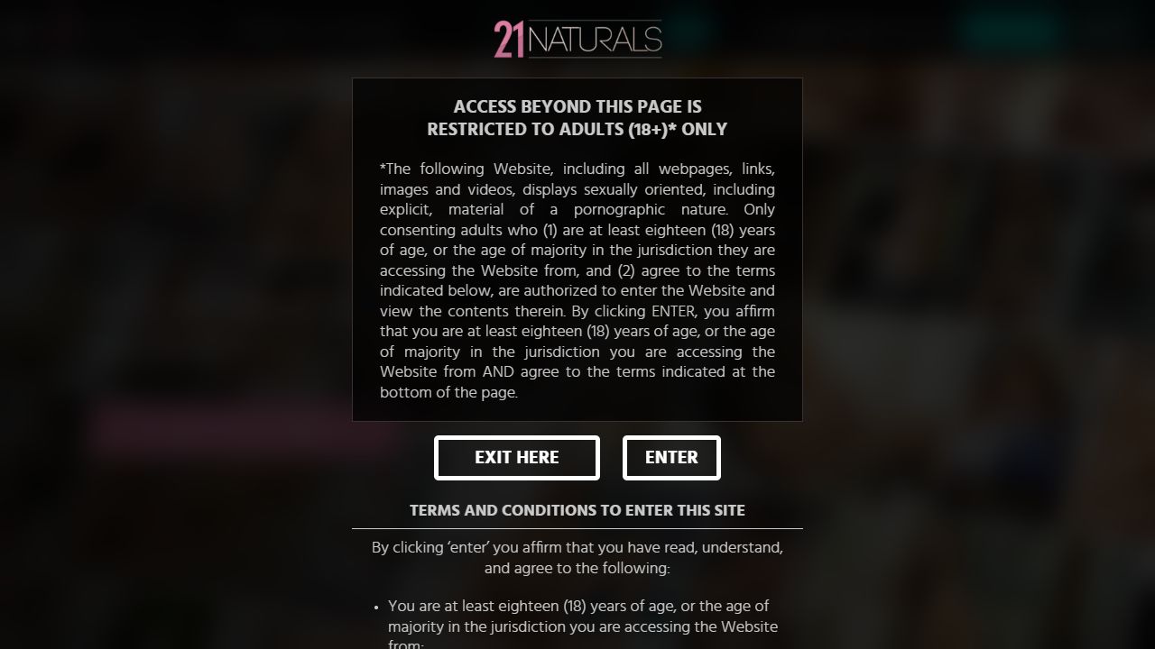 21Naturals 最新网站截图