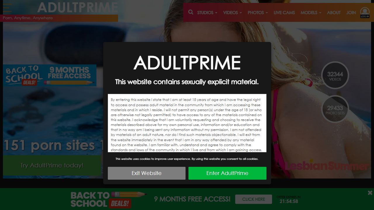 AdultPrime 最新网站截图