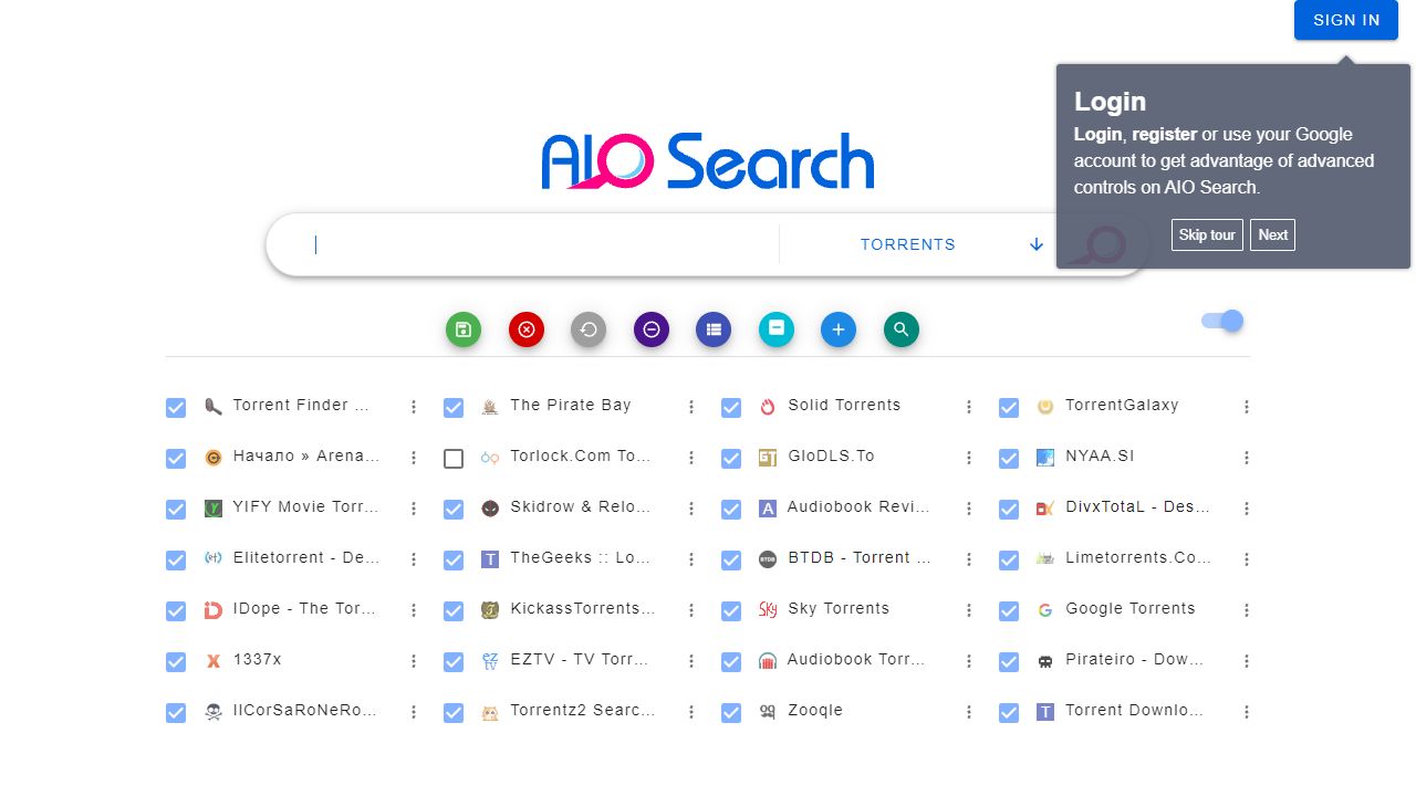 AioSearch 最新网站截图
