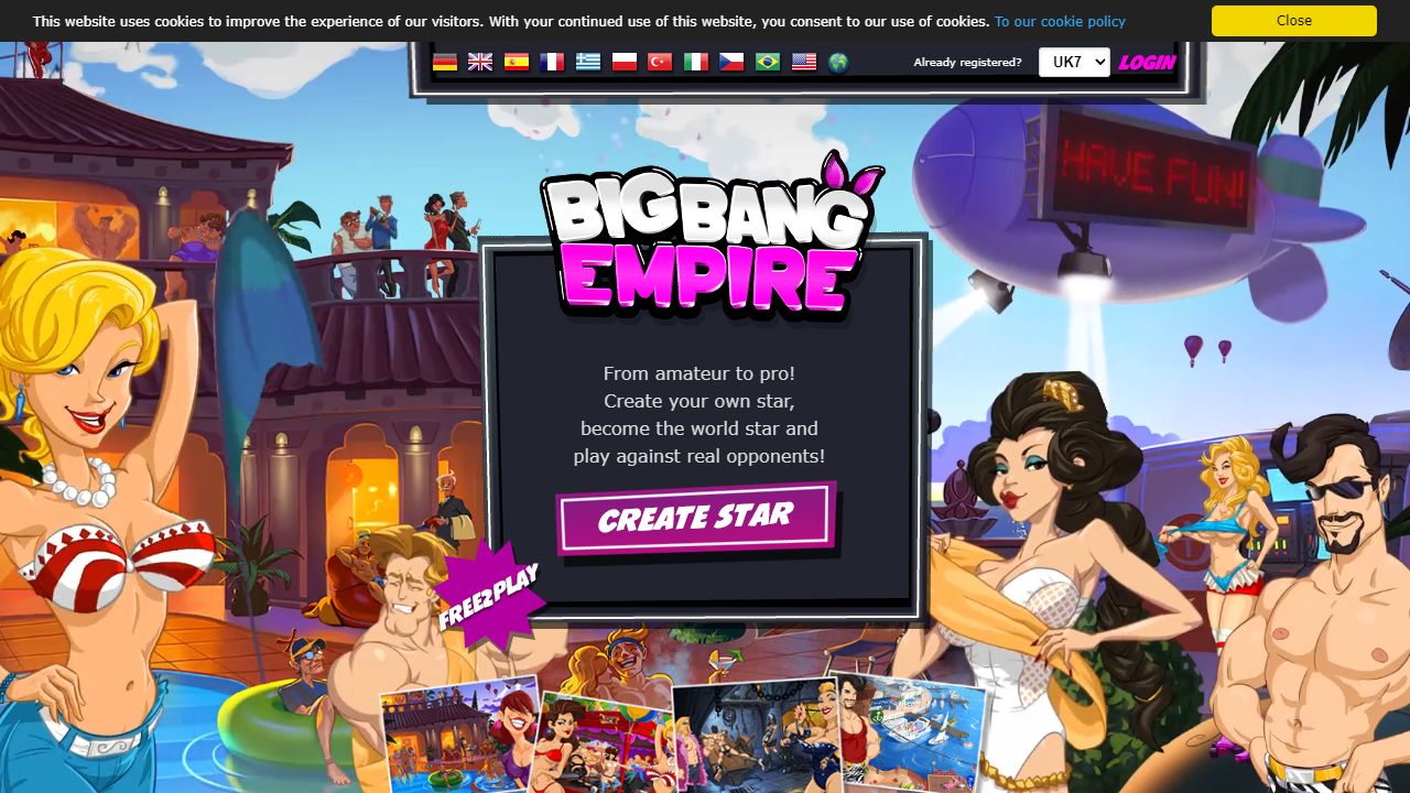 Big Bang Empire 最新网站截图