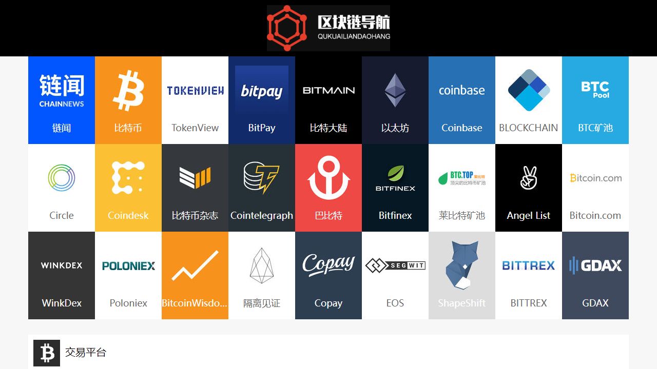 區塊鏈導航 最新网站截图