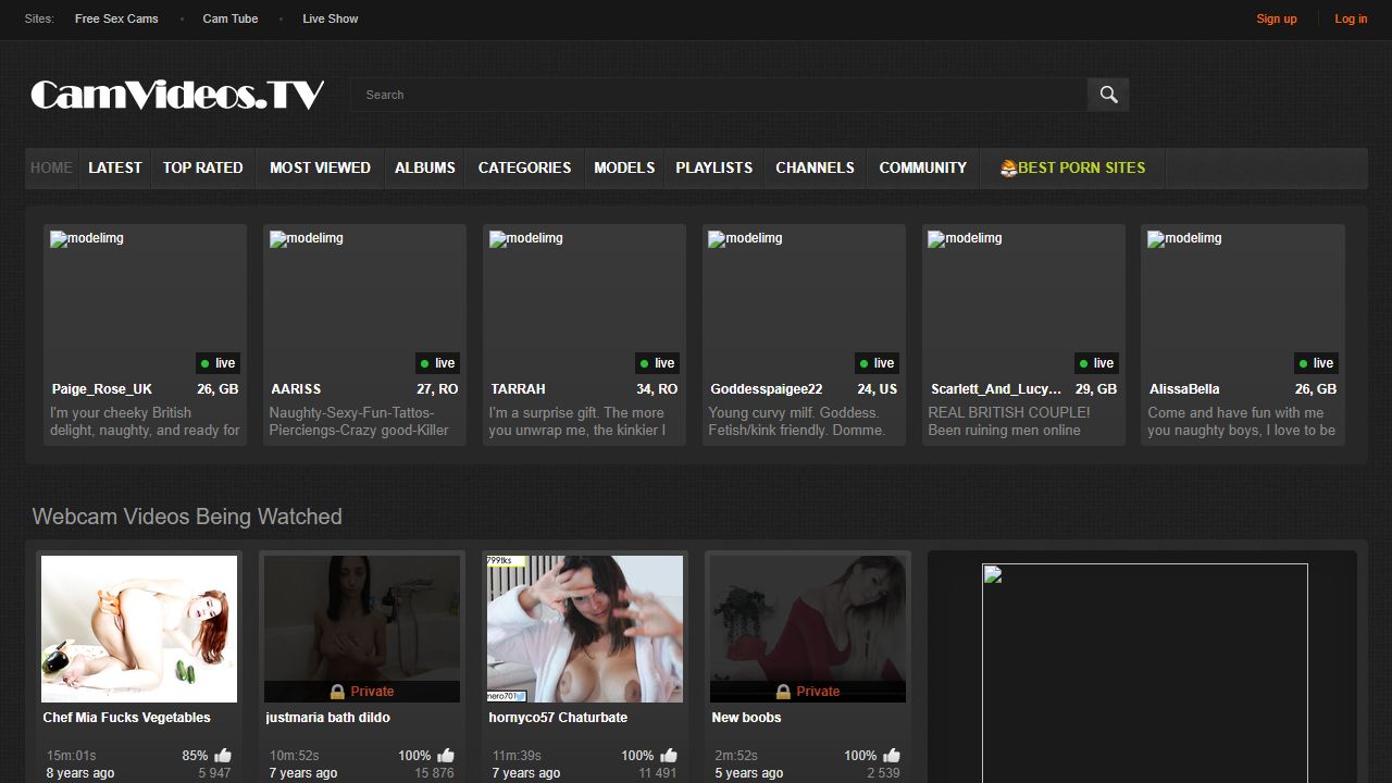CamVideos 最新网站截图