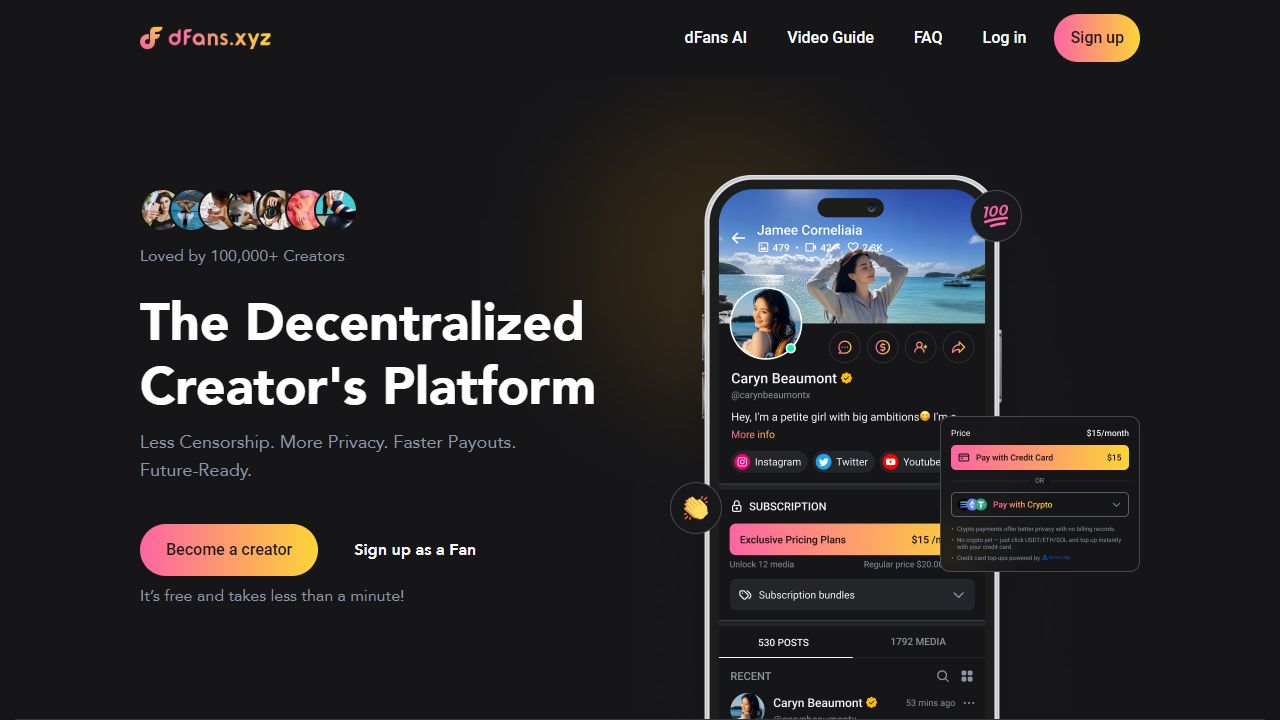 dFans 最新网站截图