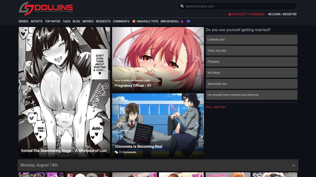 Doujins (Doujin Moe) 最新网站截图