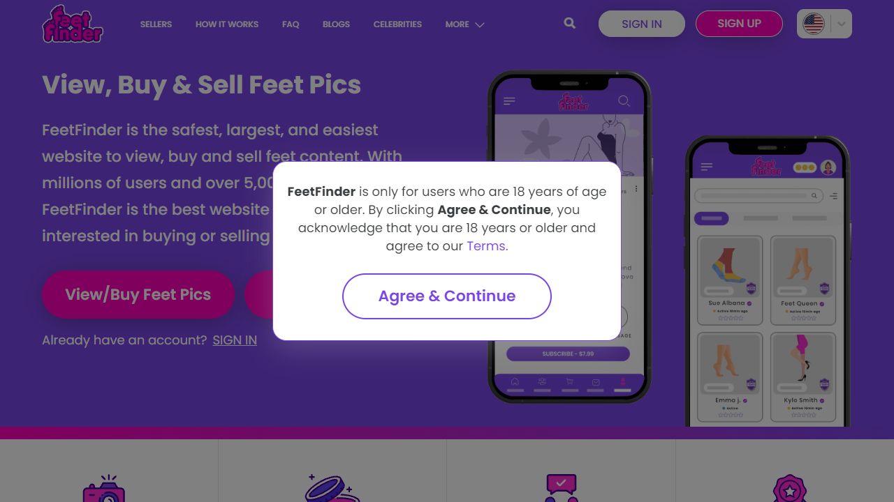 FeetFinder 最新网站截图