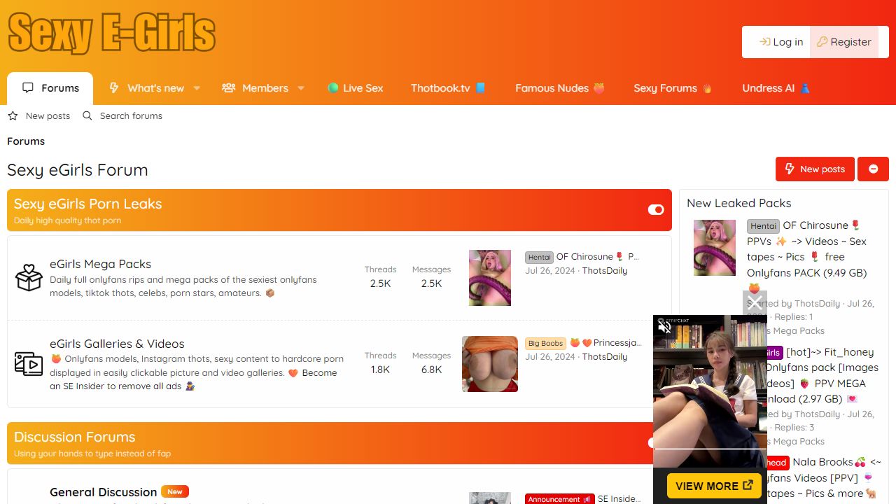 Sexy EGirls Forum 最新网站截图