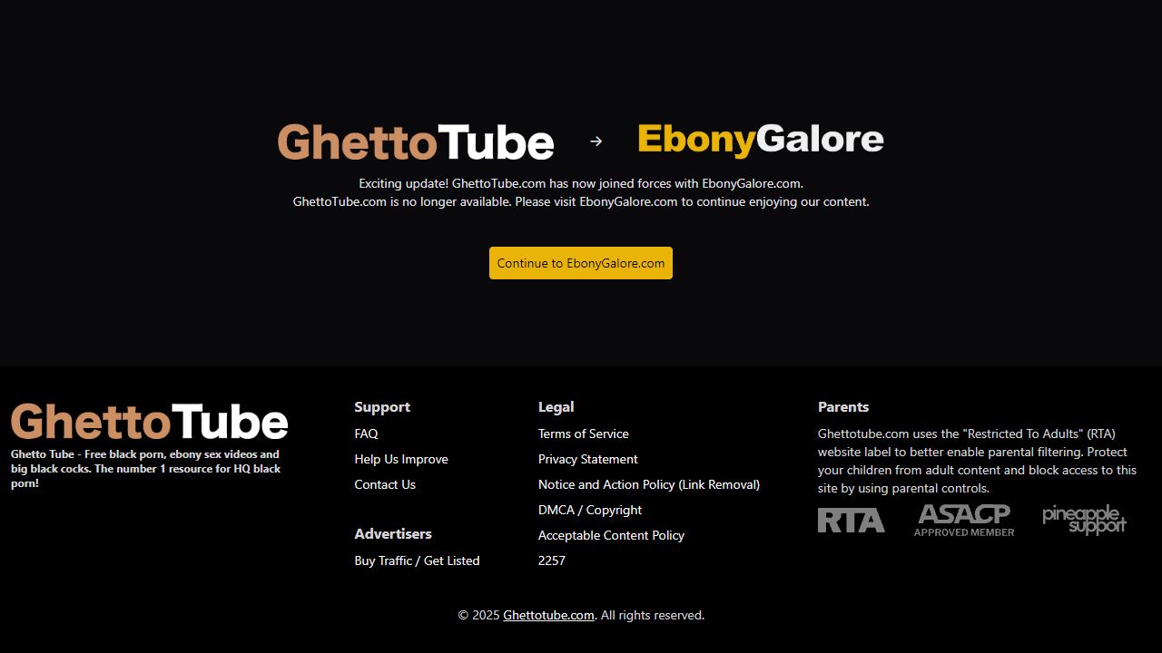 GhettoTube 最新网站截图