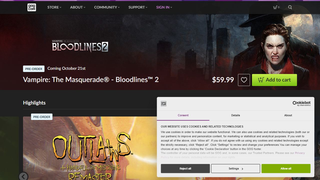 GOG Adult Games 最新网站截图
