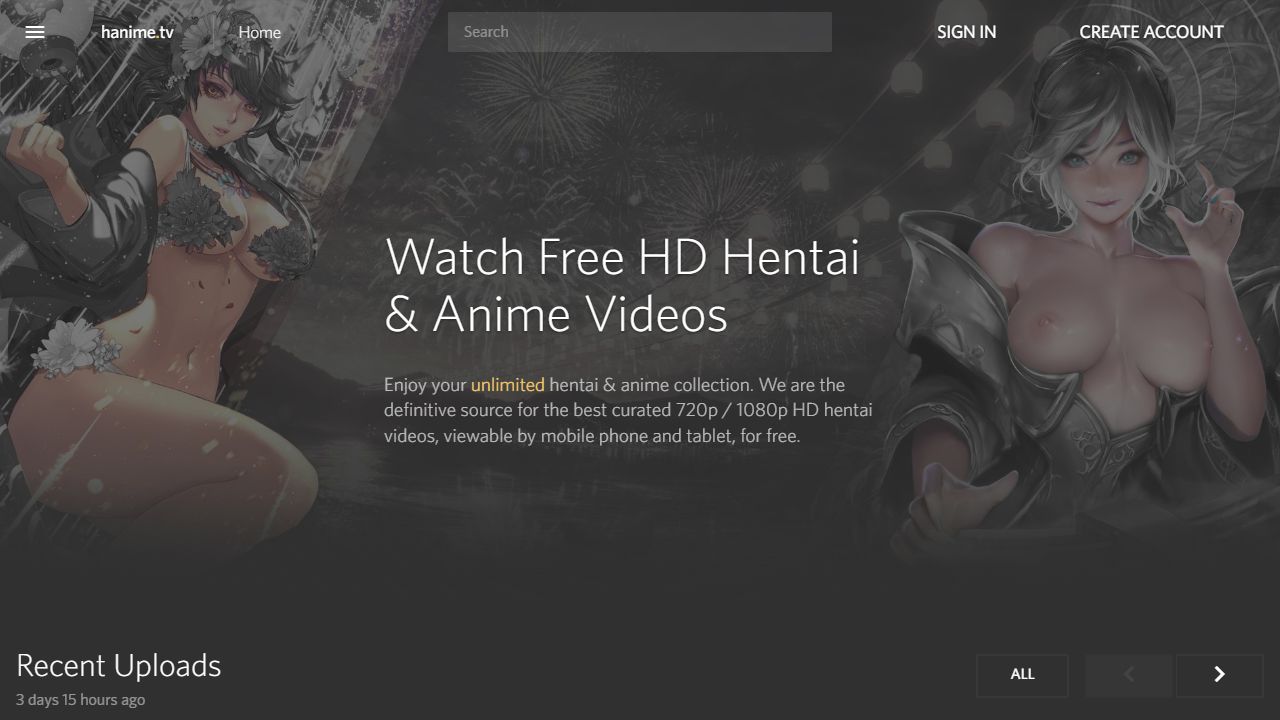 Hanime.tv 最新网站截图