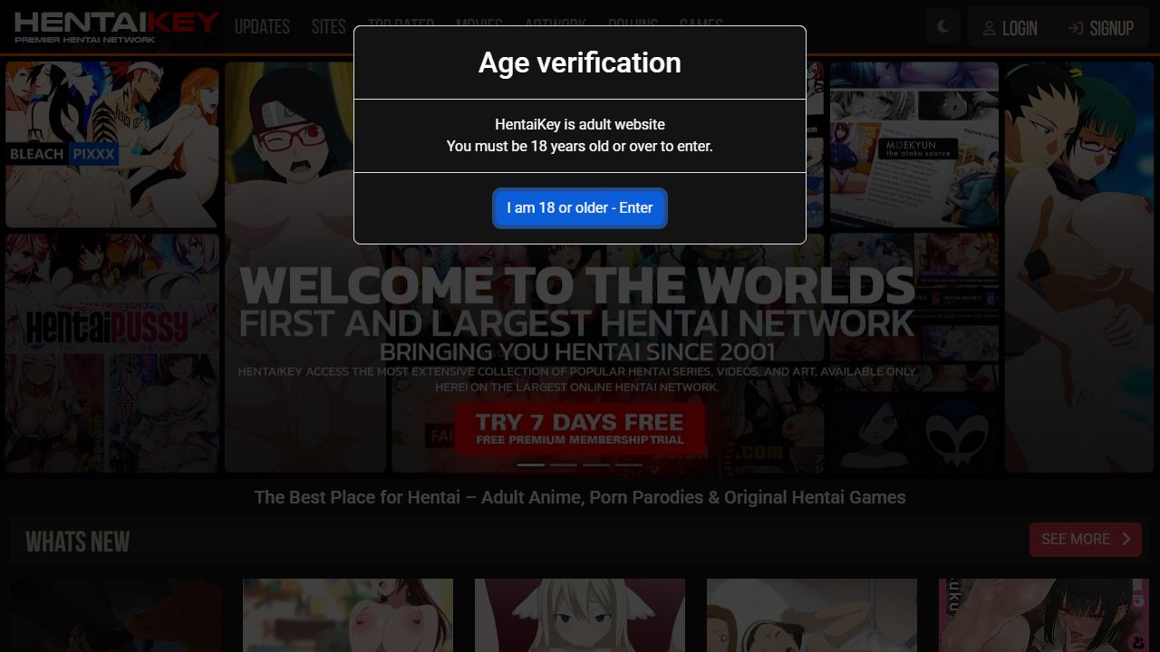 HentaiKey 最新网站截图