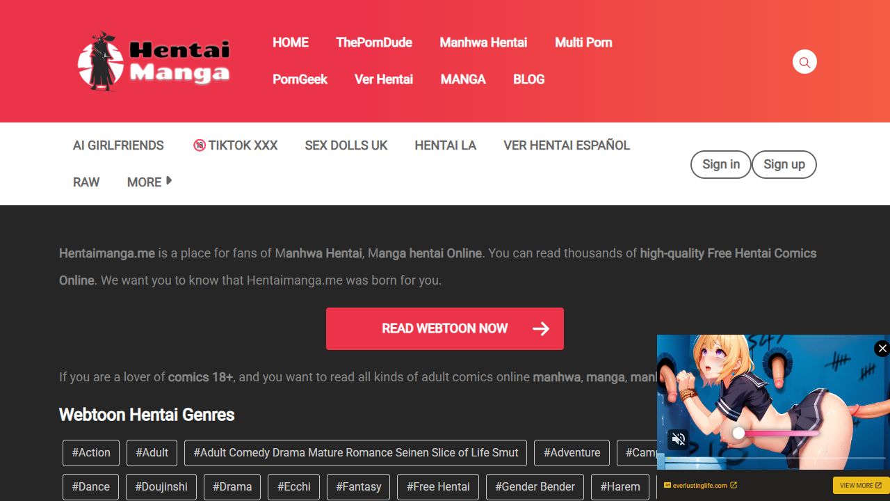 HentaiManga.me 最新网站截图