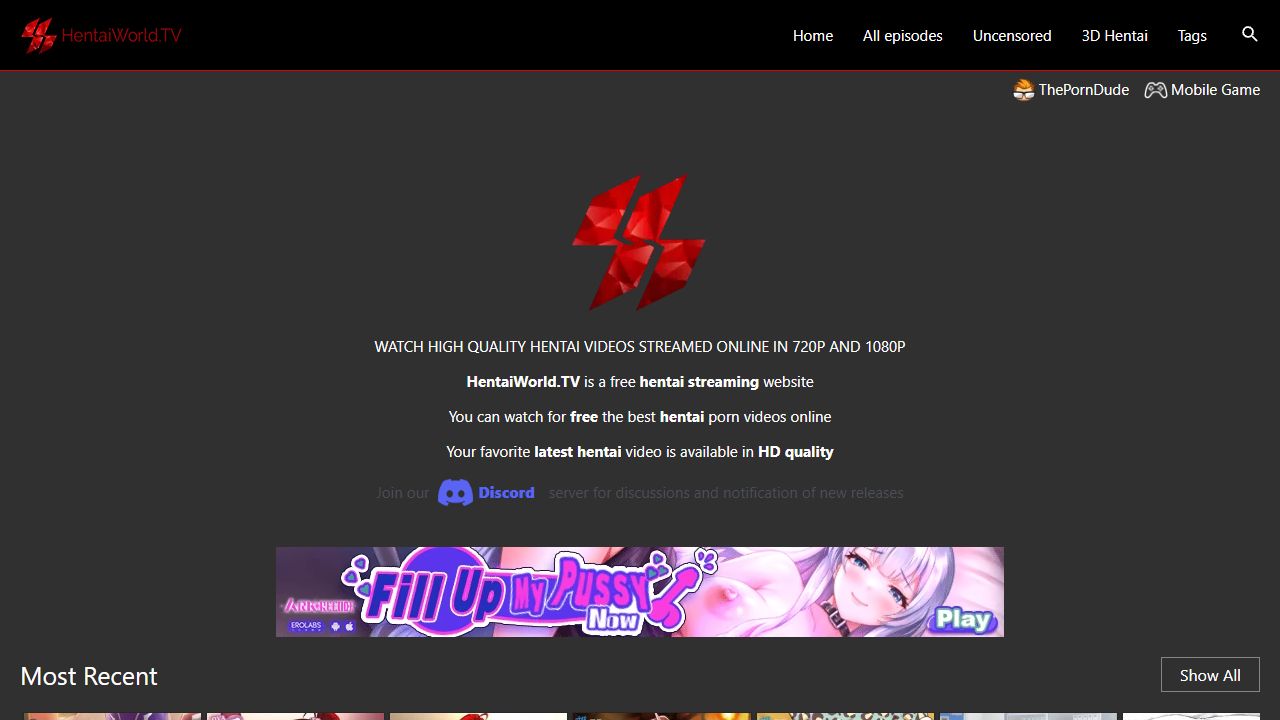HentaiWorld.tv 最新网站截图