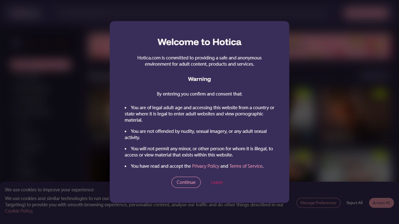 Hotica 最新网站截图