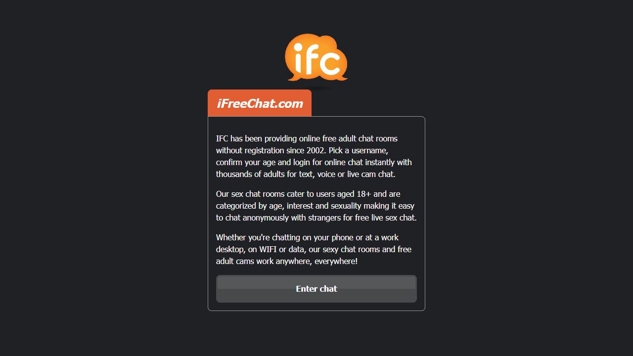 iFreeChat 最新网站截图