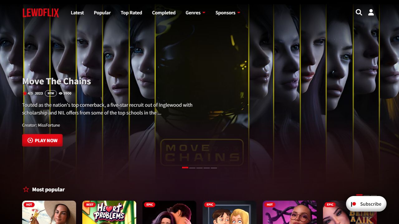 LewdFlix 最新网站截图