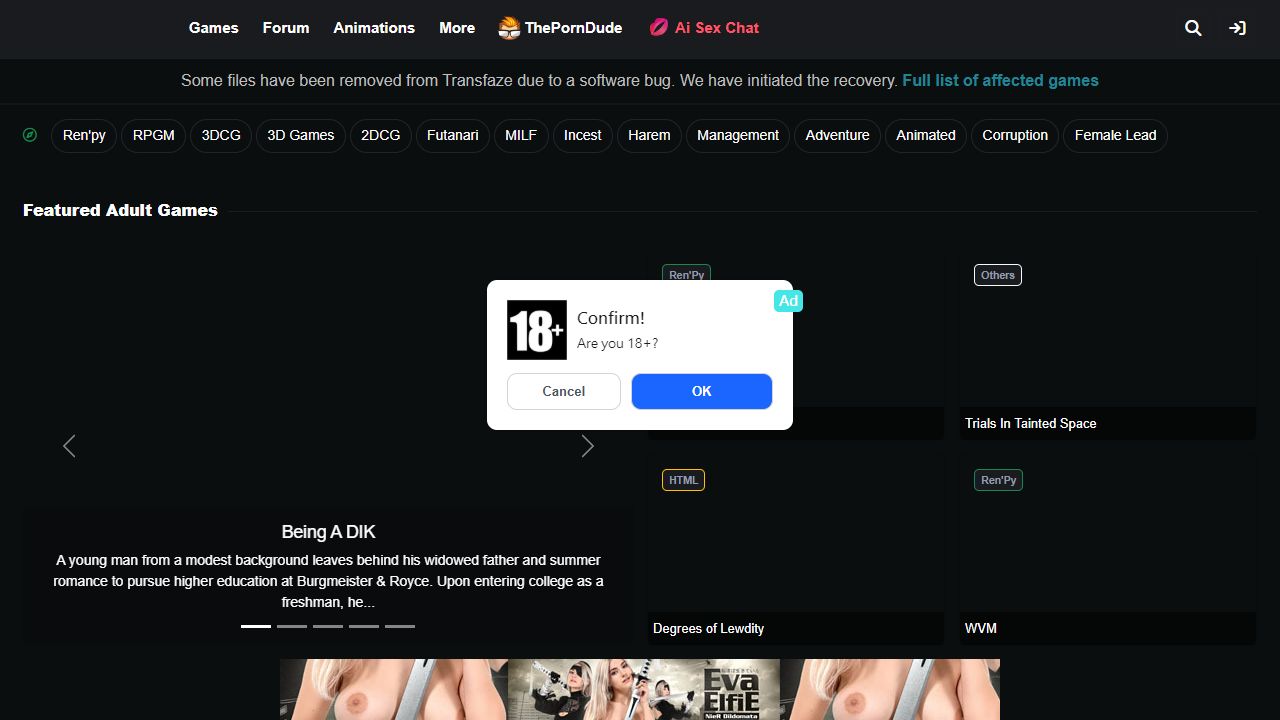 LewdZone 最新网站截图