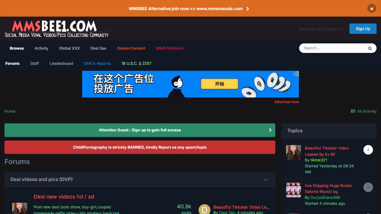 MMSBee (MasalaMMS) 最新网站截图