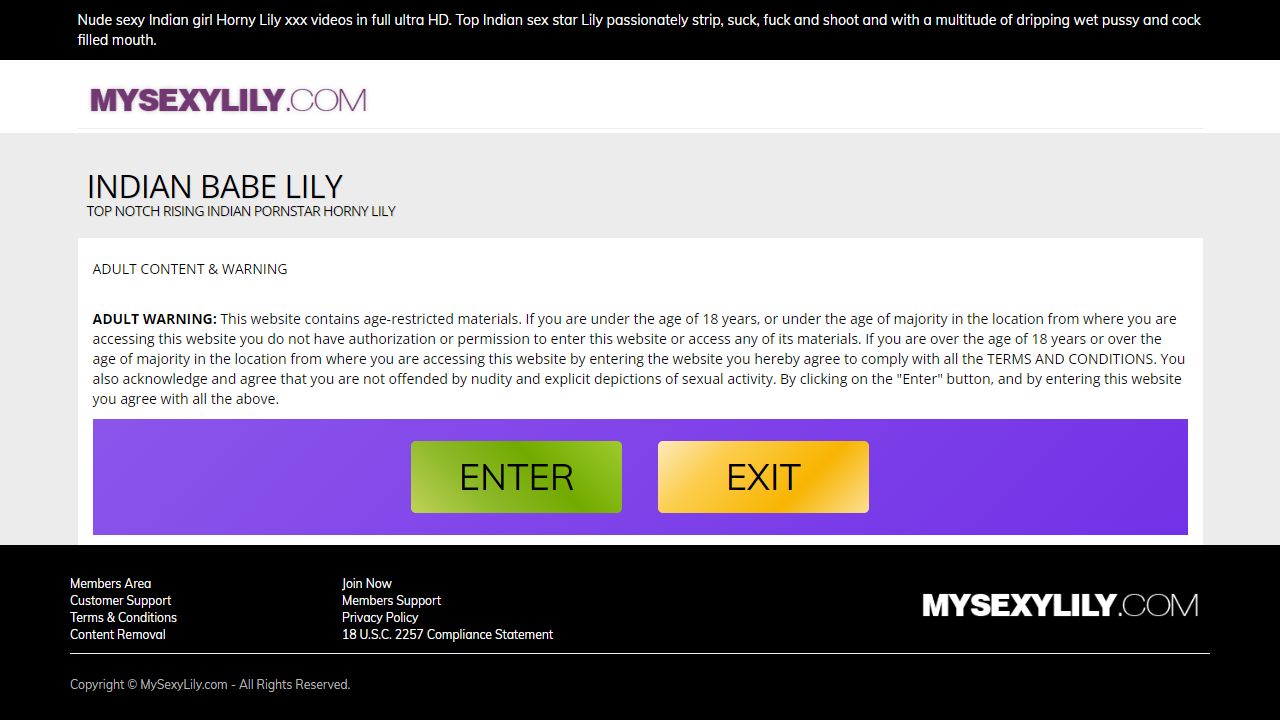 Horny Lily 最新网站截图