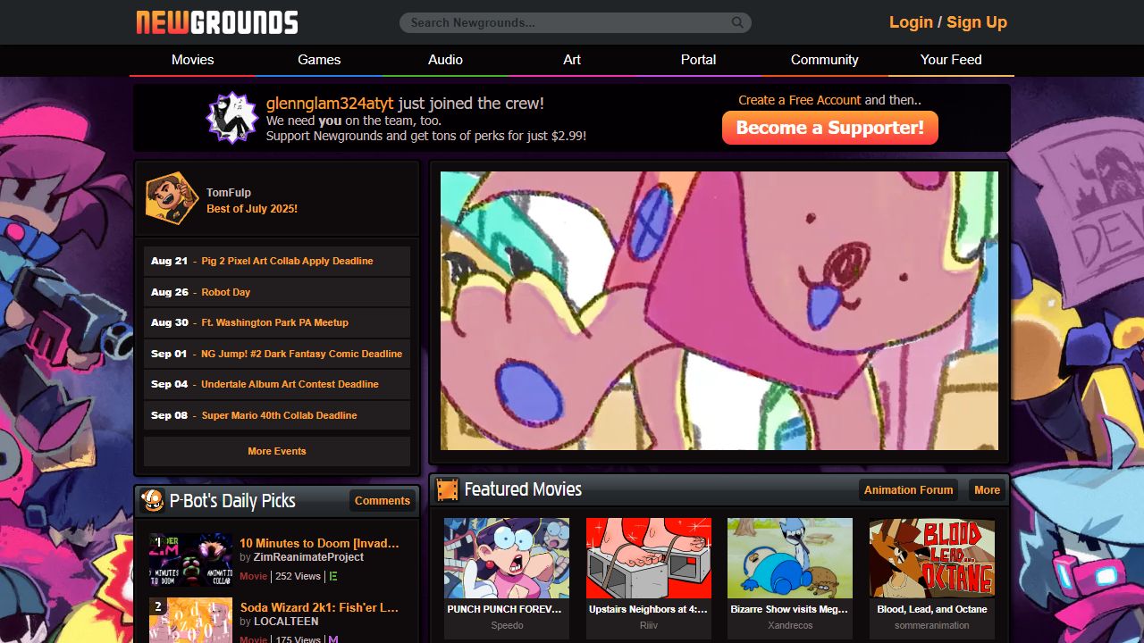 NewGrounds Adult Games 最新网站截图