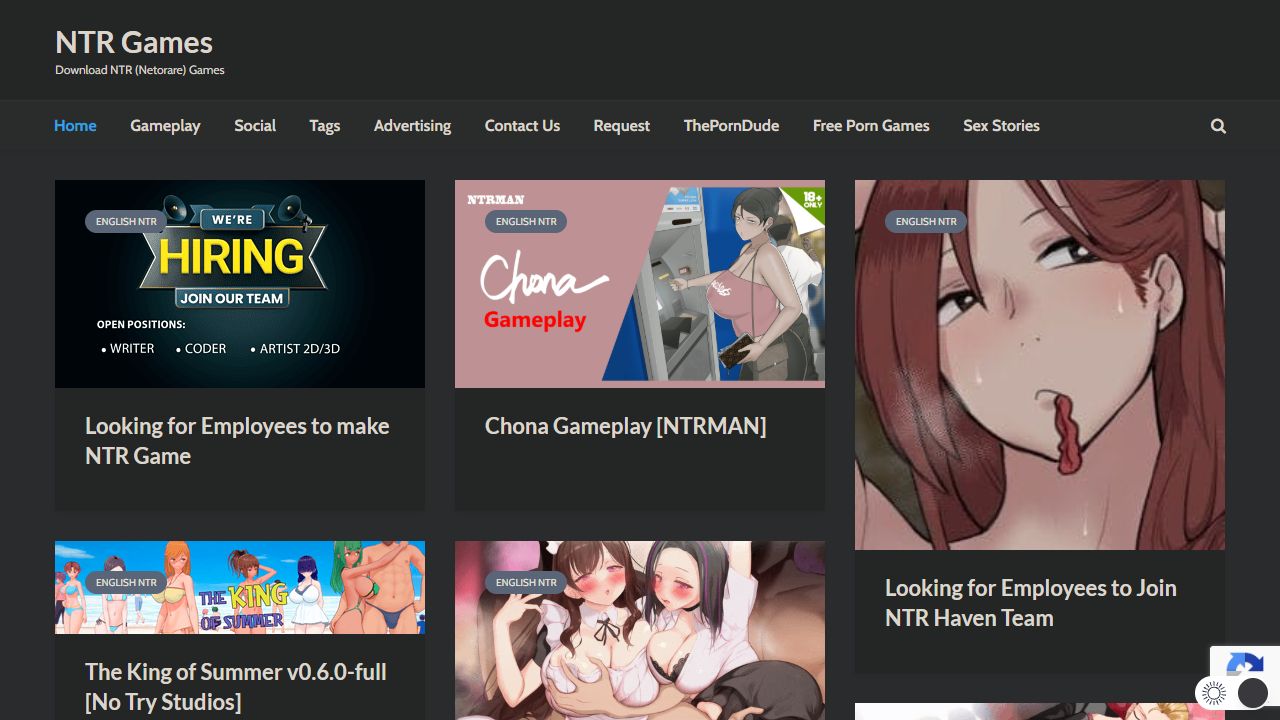 NTR Games 最新网站截图