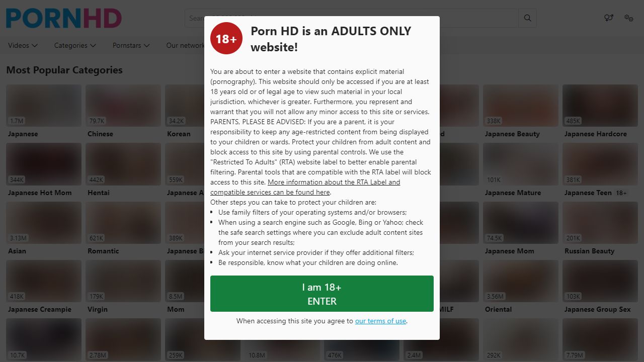 PornHD 最新网站截图