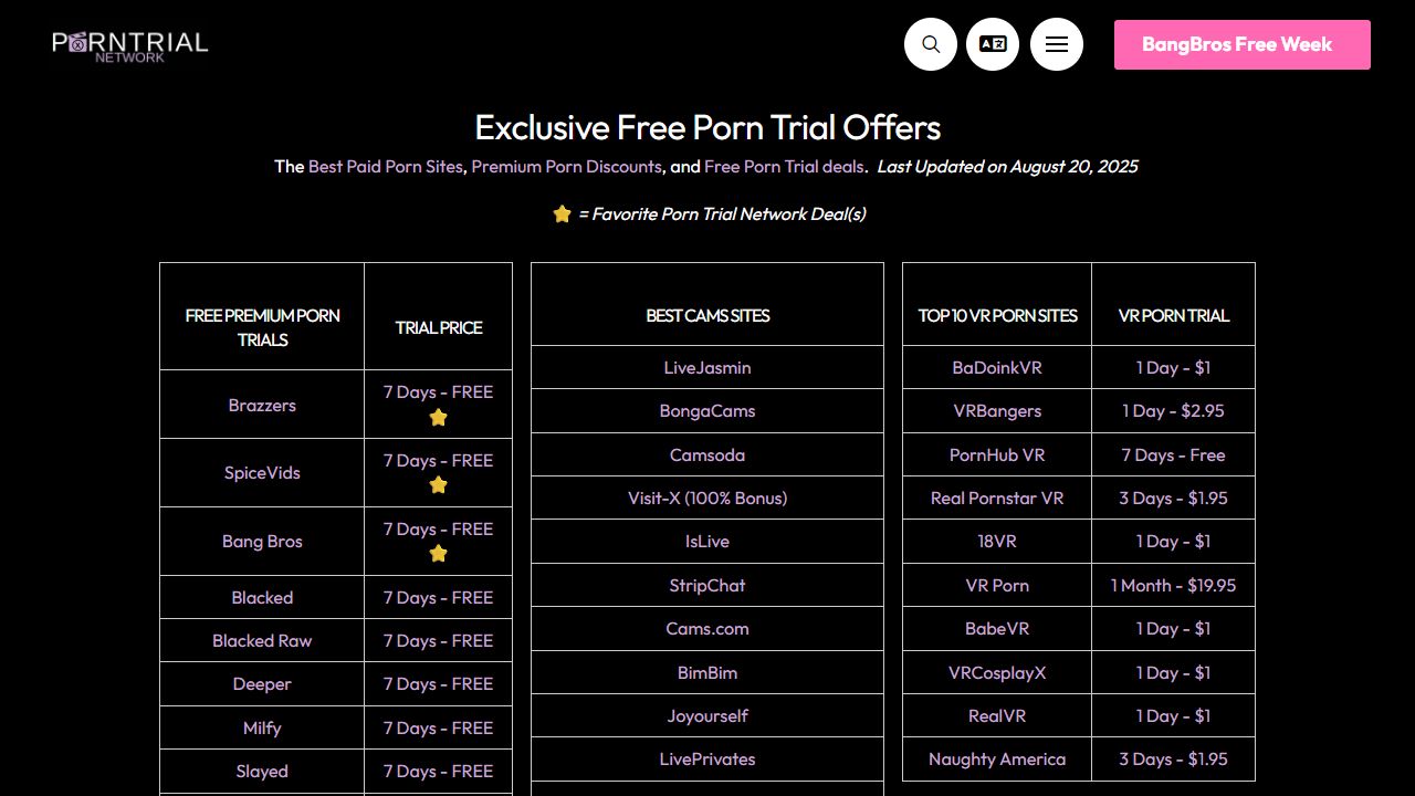 Porn Trial 最新网站截图