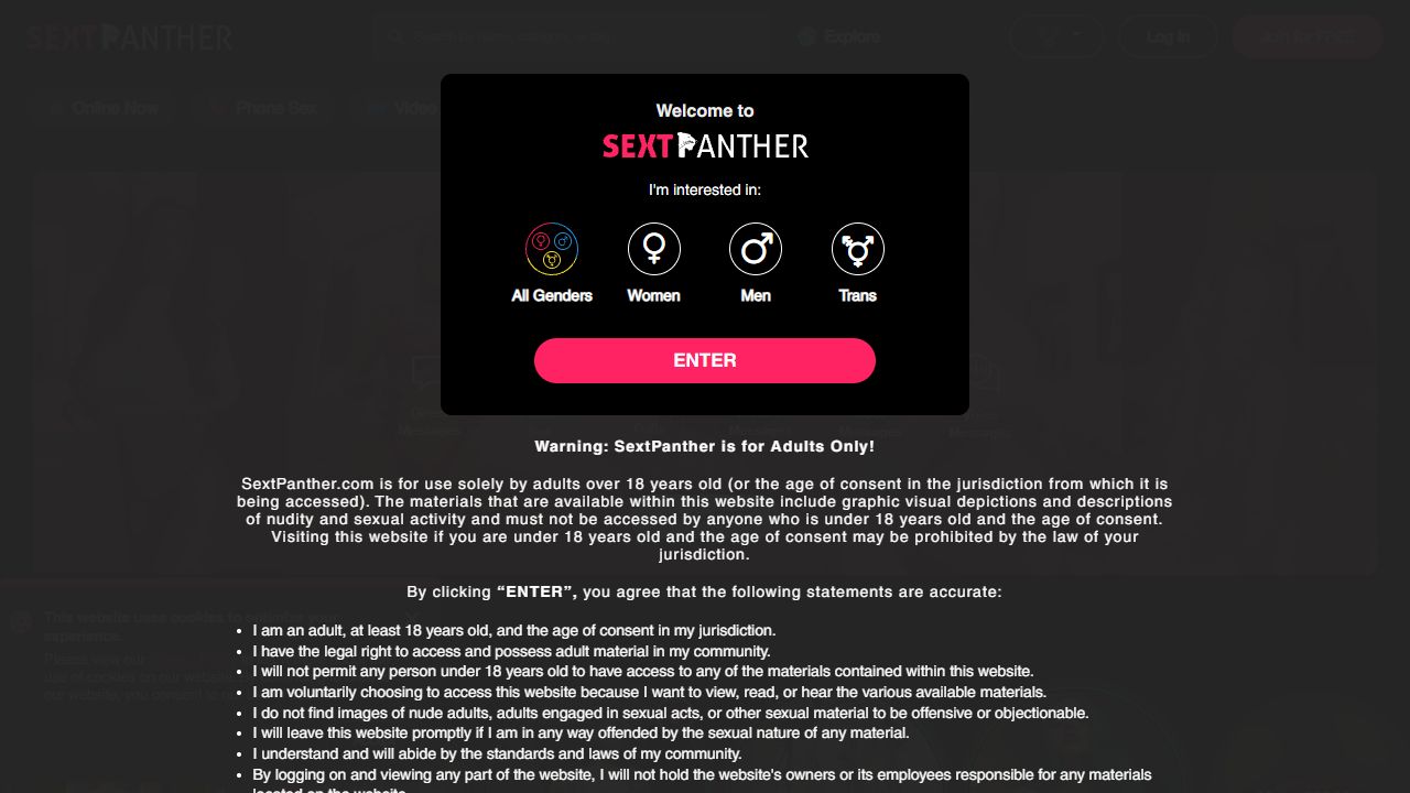 SextPanther 最新网站截图