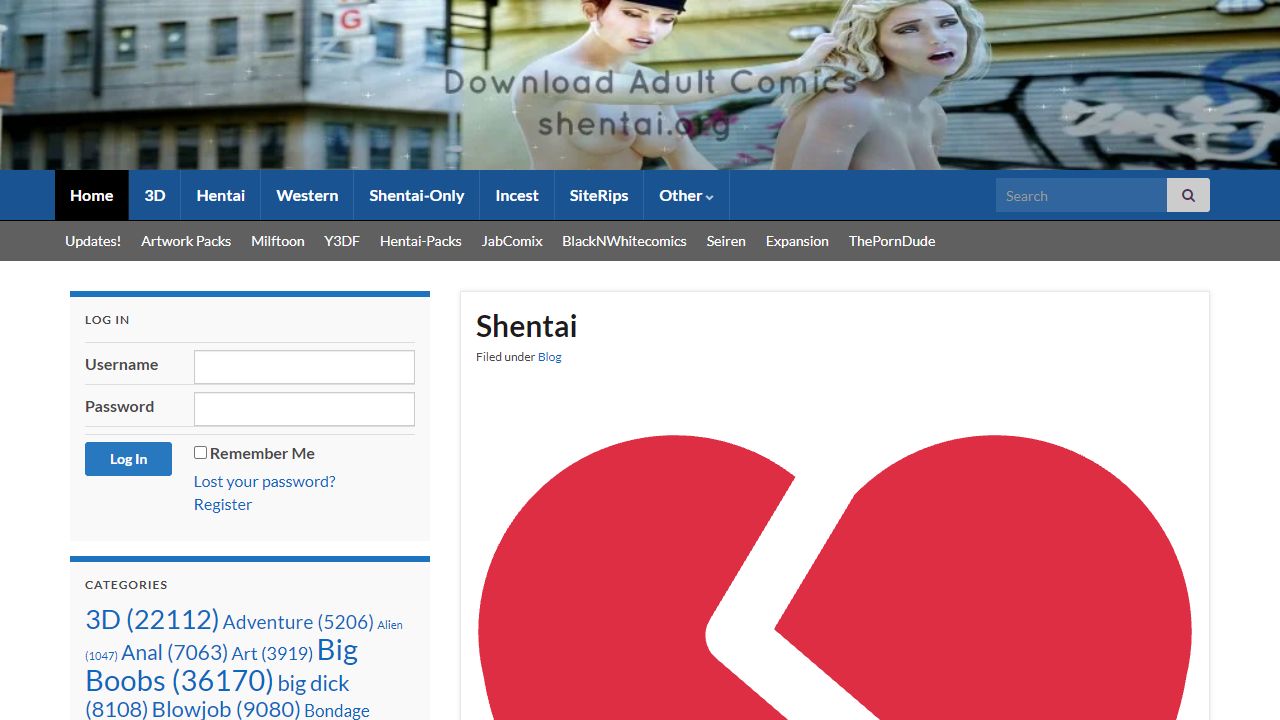 Shentai 最新网站截图