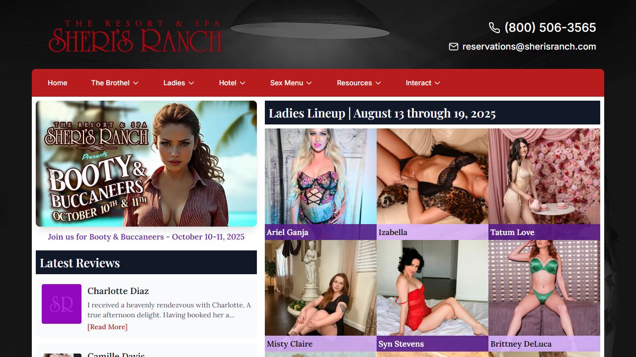 Sheris Ranch 最新网站截图
