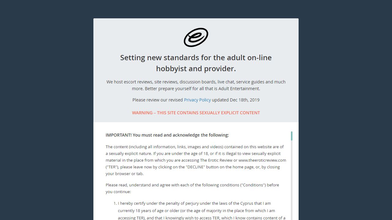The Erotic Review 最新网站截图