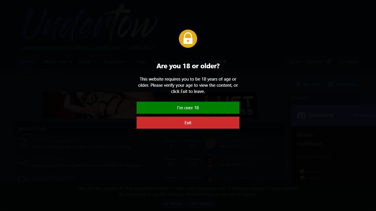 Undertow Club 最新网站截图
