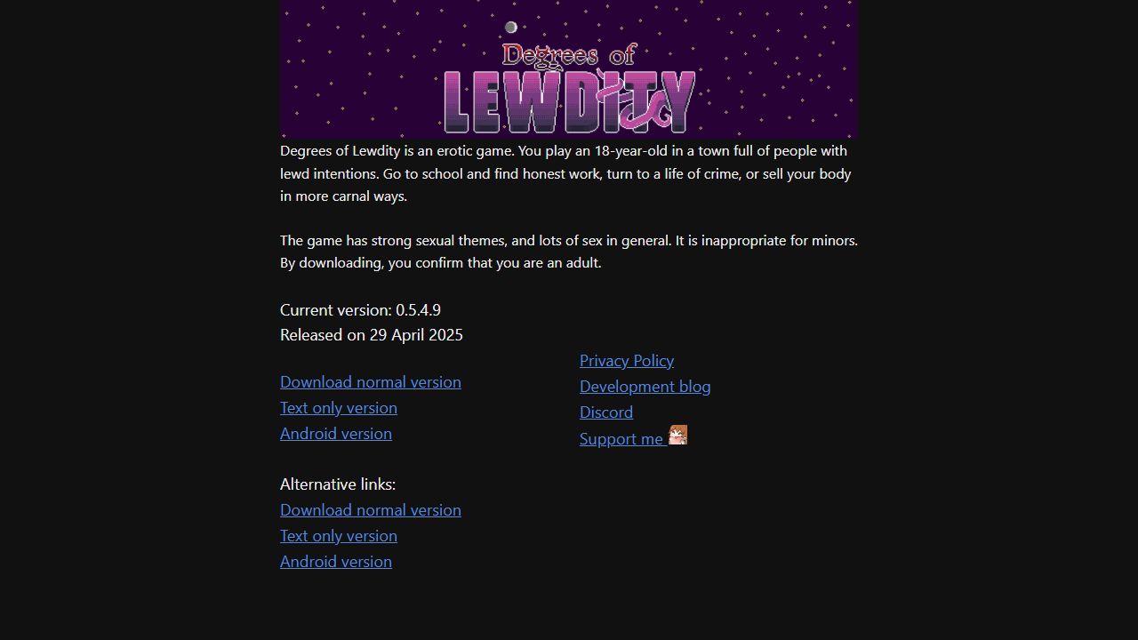Degrees Of Lewdity 最新网站截图