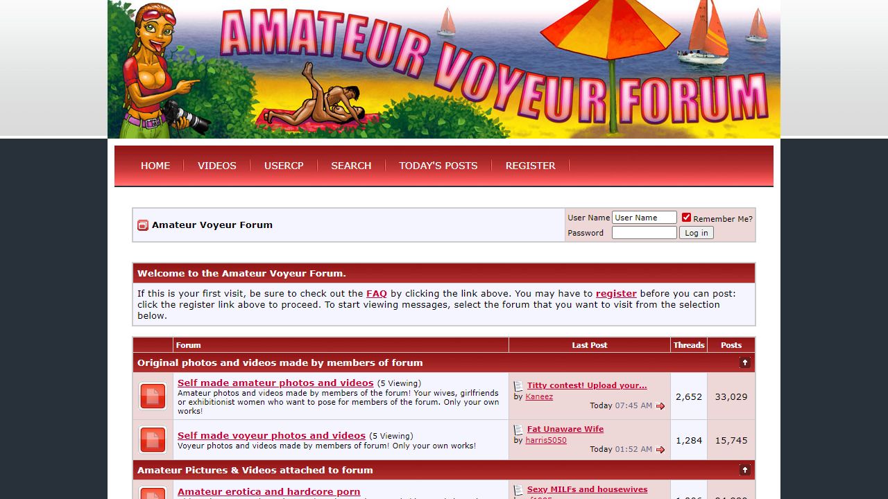 AmateurVoyeurForum 最新网站截图