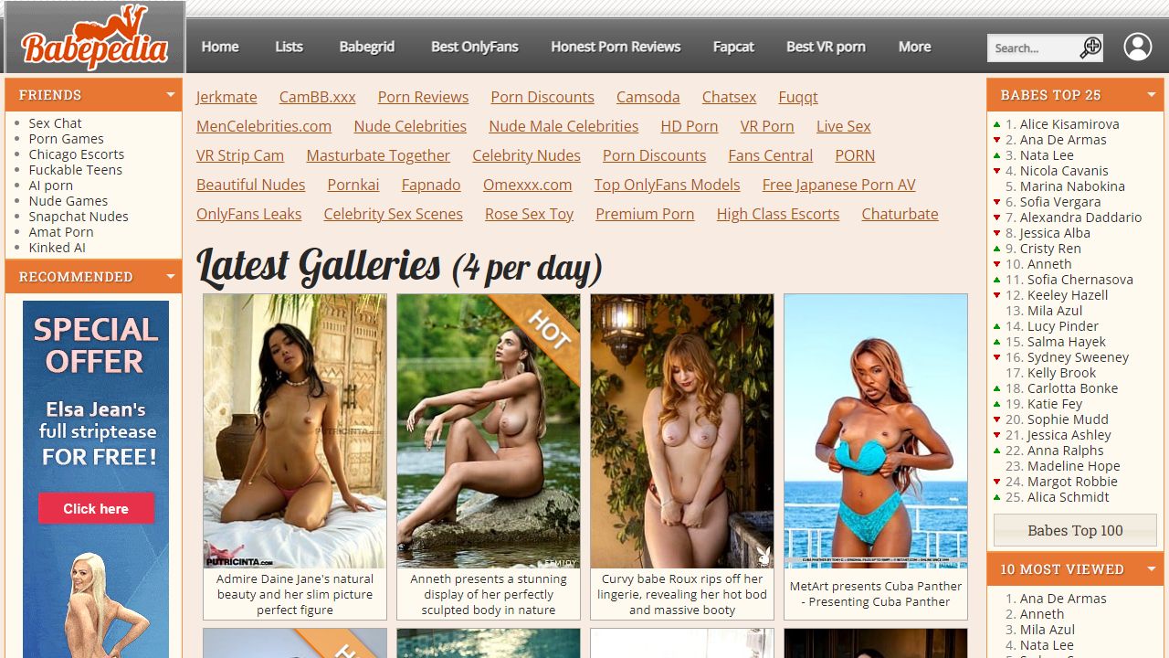 Babepedia 最新网站截图