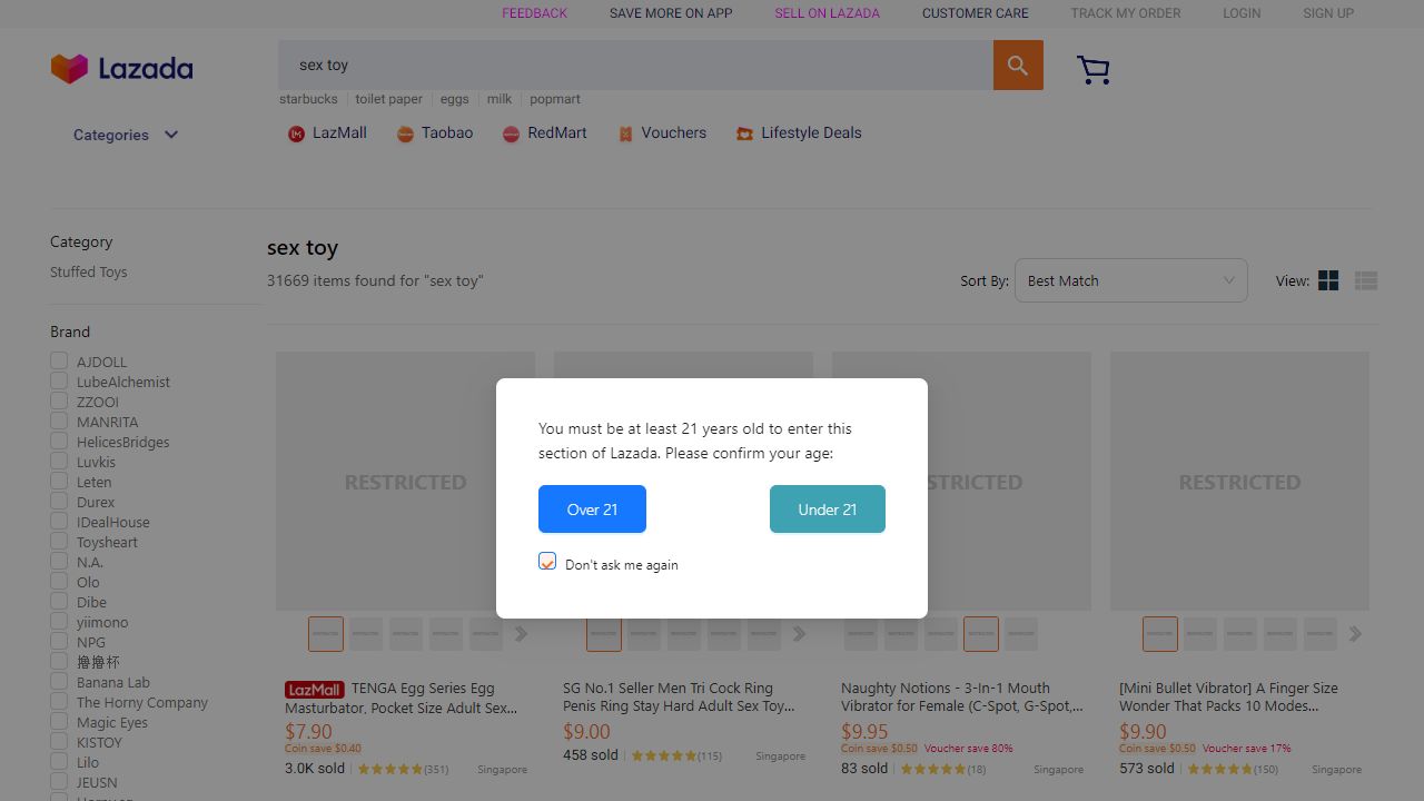 lazada情趣 最新网站截图
