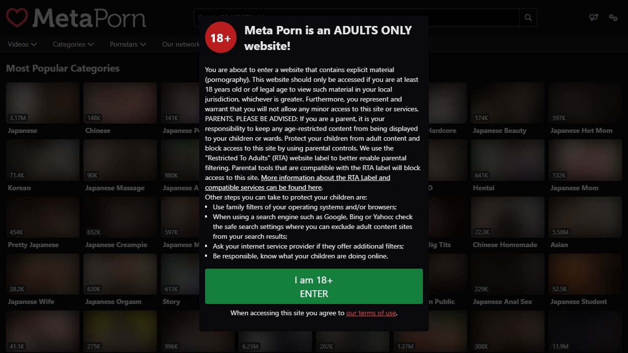 MetaPorn 最新网站截图
