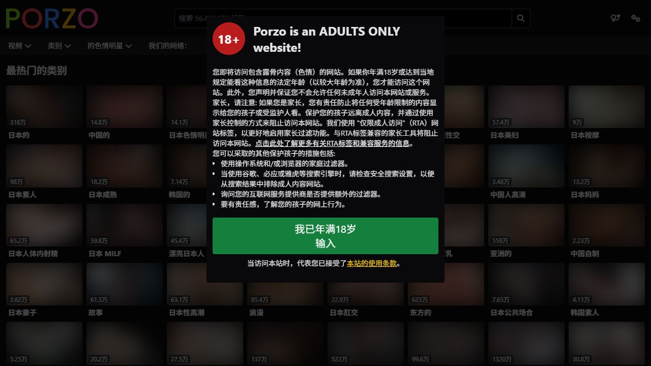 Porzo 最新网站截图