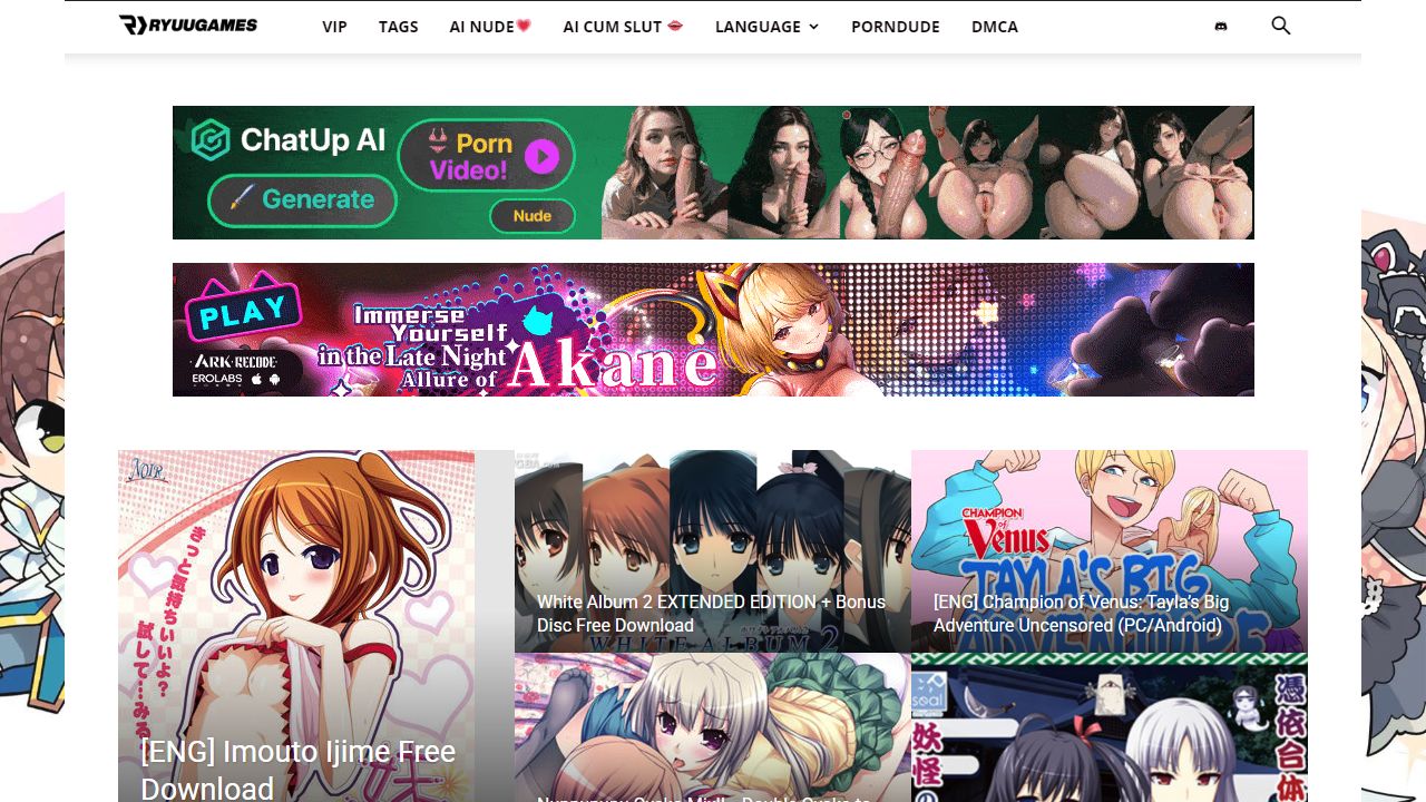 RyuuGames 最新网站截图