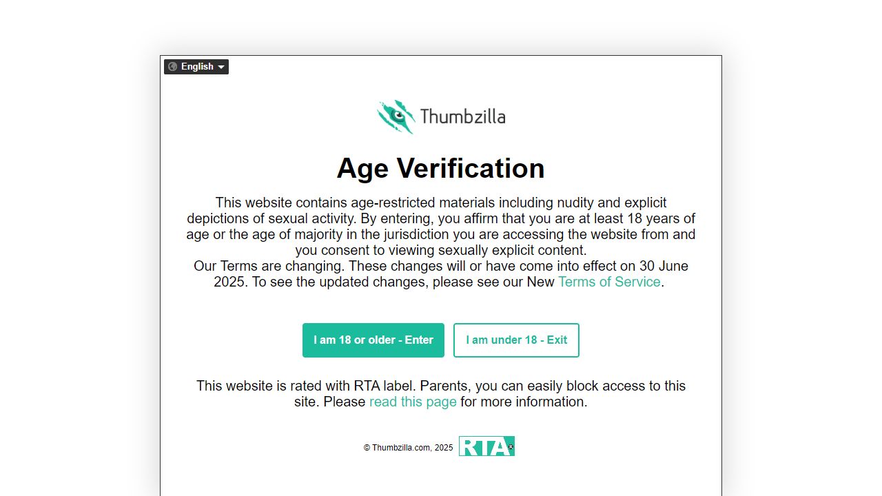 Thumbzilla 最新网站截图