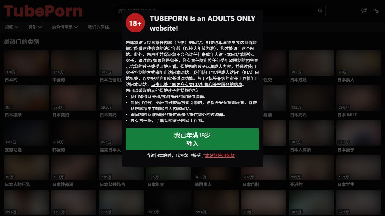 TubePorn 最新网站截图