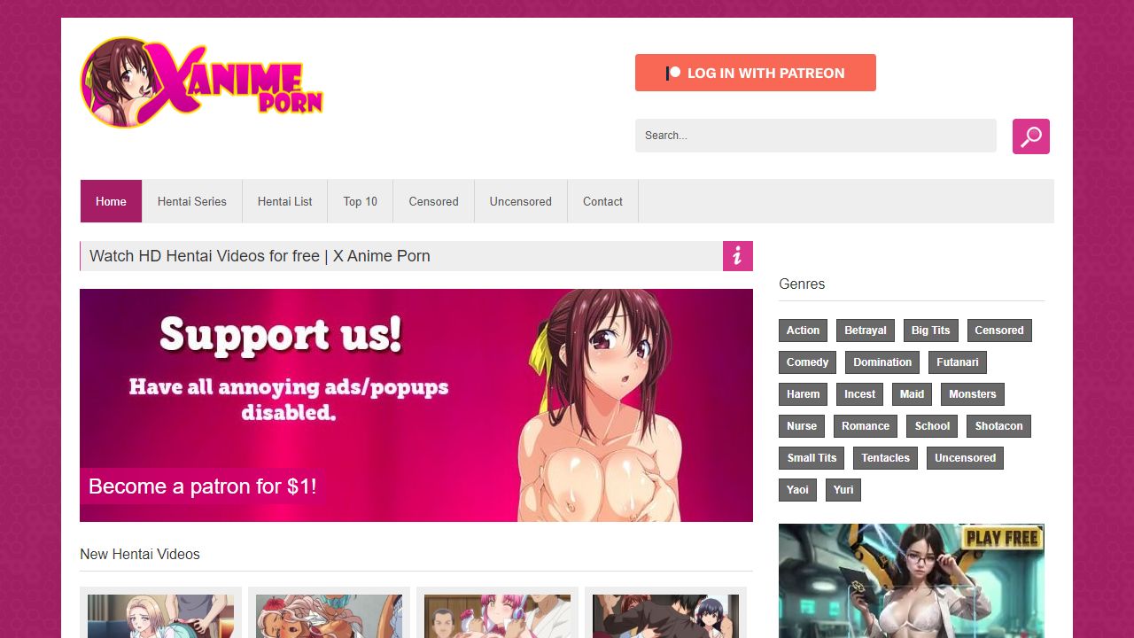 xAnimePorn 最新网站截图