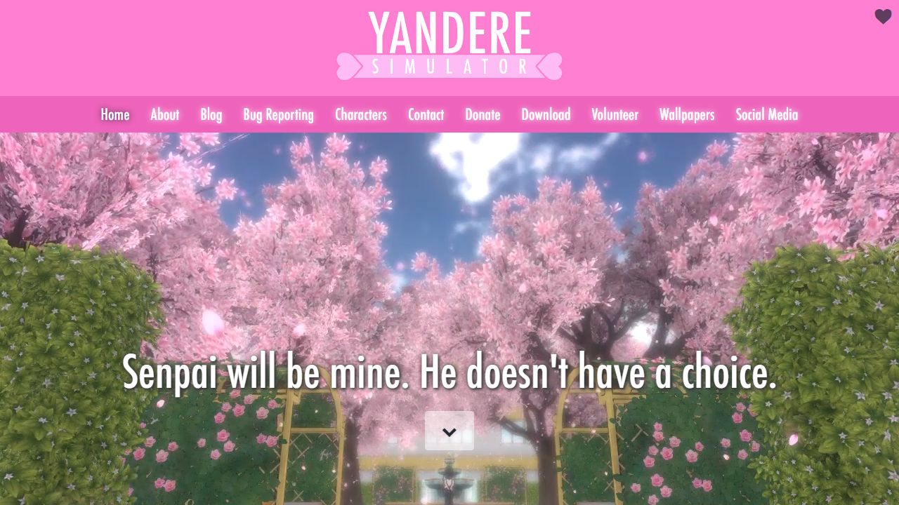 Yandere Simulator 最新网站截图